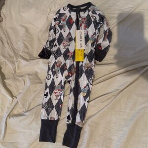 Charlie Lou Bamboo Convertible Sleeper Romper